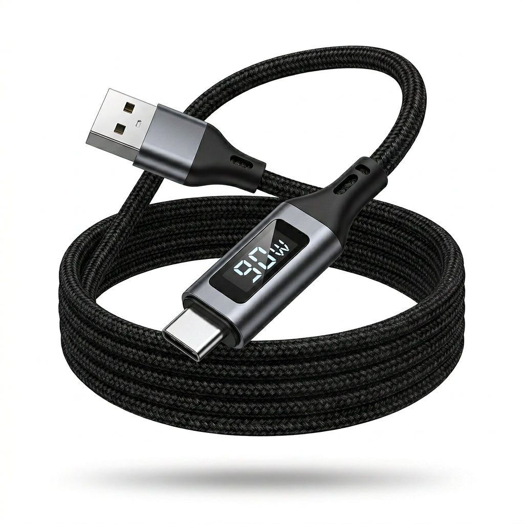 Hoco X118 5A Digital Display USB-A to USB-C Cable Black