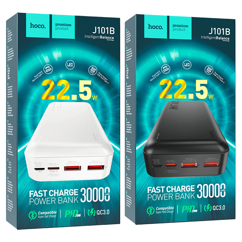 Hoco J101B Astute 30000mAh retail packaging