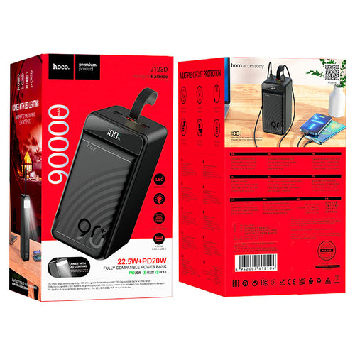 Hoco J123D Element 90000mAh retail packaging