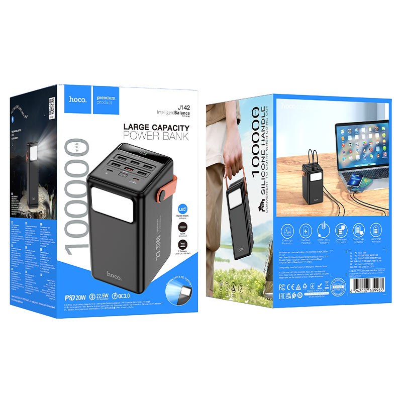 Hoco J142 Surpass 100000mAh retail packaging